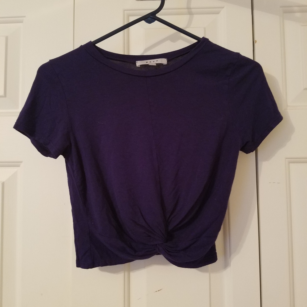 Navy crop top